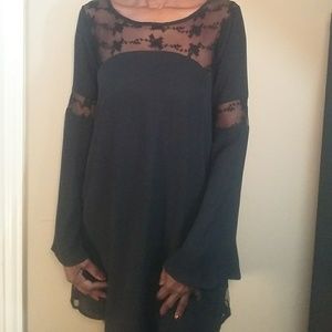 Black And Lace Babydoll Dress Size Medium